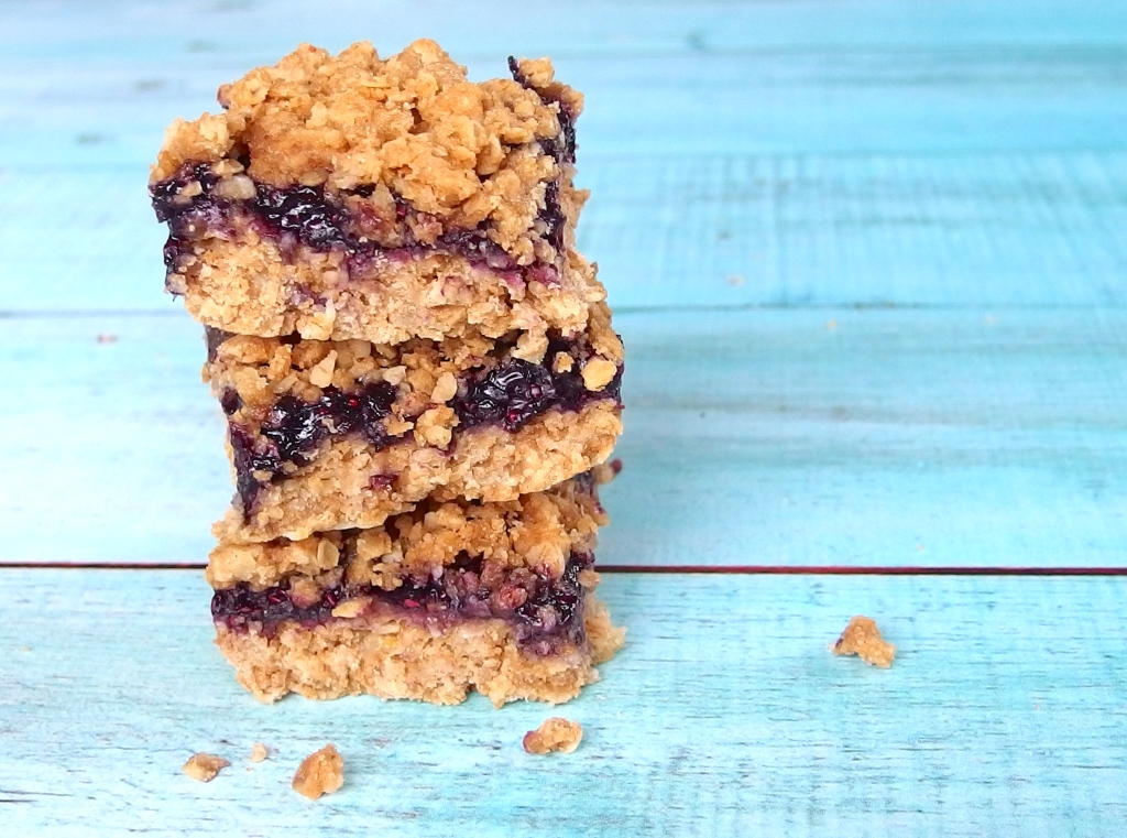peanut butter & jelly oat squares.